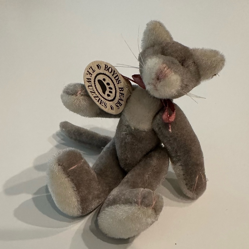 Boyds Bears Mini T.F. Wuzzies Jointed Cat Kitty Collectible 3" Turner F Wuzzie